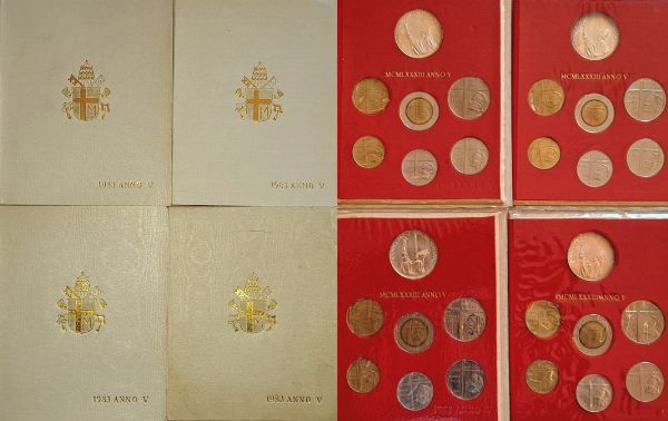 Vaticano 1983. 4 divisionali.  - Asta Numismatica Light - Associazione Nazionale - Case d'Asta italiane