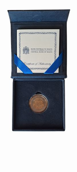 Malta 2021. 2 Euro commemorativi BU - EROI DELLA PANDEMIA - in cofanetto.  - Asta Numismatica Light - Associazione Nazionale - Case d'Asta italiane