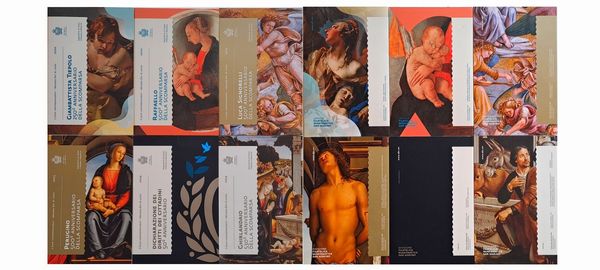San Marino 2020  2024. 6 monete da 2 Euro FdC  TIEPOLO, RAFFAELLO, SIGNORELLI, PERUGINO, DIRITTI DEI CITTADINI e GHIRLANDAIO in folder.  - Asta Numismatica Light - Associazione Nazionale - Case d'Asta italiane