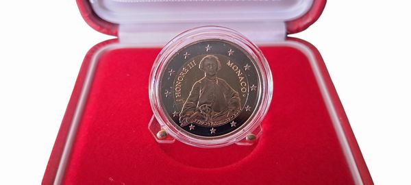 Monaco 2016  2024. Lotto di 9 monete da 2 Euro proof in astuccio.  - Asta Numismatica Light - Associazione Nazionale - Case d'Asta italiane