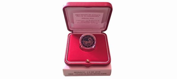 Monaco 2016  2024. Lotto di 9 monete da 2 Euro proof in astuccio.  - Asta Numismatica Light - Associazione Nazionale - Case d'Asta italiane