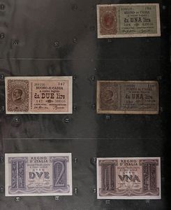 REGNO D’ITALIA. UMBERTO I E VITTORIO EMANUELE III DI SAVOIA. Lotto di 30 banconote.  - Asta Numismatica Light - Associazione Nazionale - Case d'Asta italiane