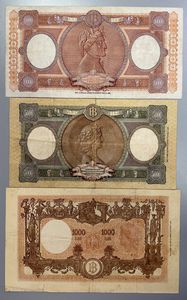 REPUBBLICA ITALIANA, DAL 1946. Lotto di tre banconote.  - Asta Numismatica Light - Associazione Nazionale - Case d'Asta italiane
