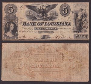 OBSOLETE PAPER MONEY. LOUISIANA - OHIO - PENNSYLVANIA. Lotto di 3 banconote.  - Asta Numismatica Light - Associazione Nazionale - Case d'Asta italiane