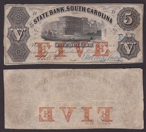 OBSOLETE PAPER MONEY. OBSOLETE PAPER MONEY. SOUTH CAROLINA - TENNESSEE - PHILADELPHIA. 1855-1858. Lotto di 4 esemplari.  - Asta Numismatica Light - Associazione Nazionale - Case d'Asta italiane