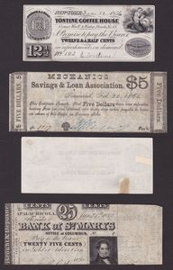 VARIE. BOSTON - NEW YORK - OLEAN - SAVANNHAH. Lotto di 4 buoni.  - Asta Numismatica Light - Associazione Nazionale - Case d'Asta italiane