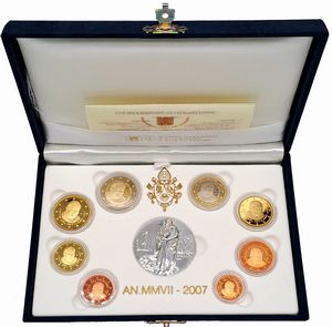 Vaticano 2007 - divisionale Euro fondo specchio.  - Asta Numismatica Light - Associazione Nazionale - Case d'Asta italiane