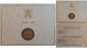 Vaticano 2008 e 2009 - 2 folder da 2 Euro commemorativi FdC.  - Asta Numismatica Light - Associazione Nazionale - Case d'Asta italiane
