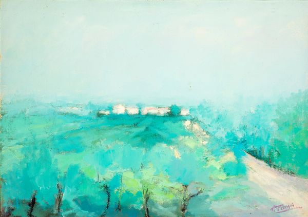 Piero Ferrari : Paesaggio padano  - Asta Opere da una dimora sul lago di Como e da altre collezioni lombarde - Associazione Nazionale - Case d'Asta italiane