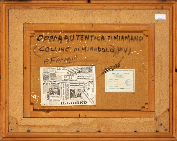 Piero Ferrari : Paesaggio padano  - Asta Opere da una dimora sul lago di Como e da altre collezioni lombarde - Associazione Nazionale - Case d'Asta italiane