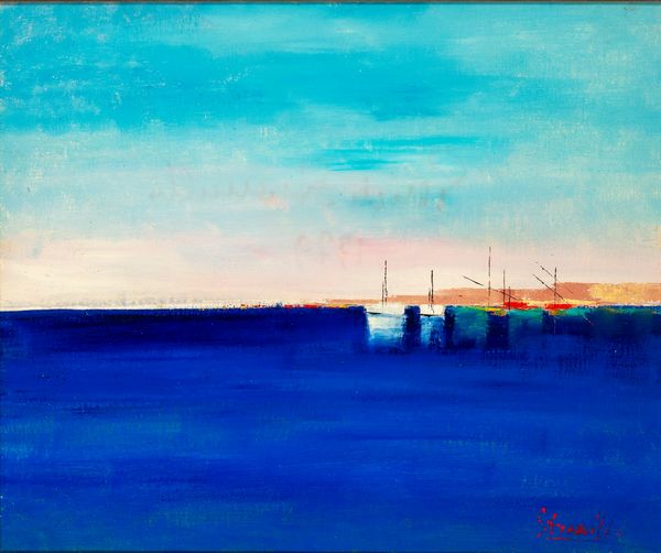 Pericle Stromillo : Porticciolo  - Asta Opere da una dimora sul lago di Como e da altre collezioni lombarde - Associazione Nazionale - Case d'Asta italiane