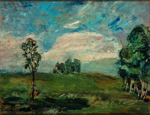 Scuola italiana, secolo XX : Val Brembana - Luglio afoso  - Asta Opere da una dimora sul lago di Como e da altre collezioni lombarde - Associazione Nazionale - Case d'Asta italiane