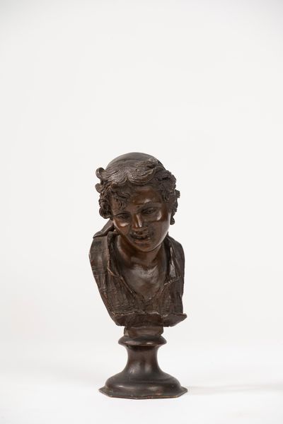 Tommaso Campajola : Giovane popolana sorridente  - Asta Opere da una dimora sul lago di Como e da altre collezioni lombarde - Associazione Nazionale - Case d'Asta italiane