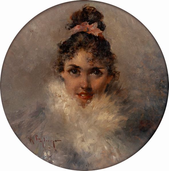 Arturo Stagliano : Coppia di ritratti femminili in tondo  - Asta Opere da una dimora sul lago di Como e da altre collezioni lombarde - Associazione Nazionale - Case d'Asta italiane