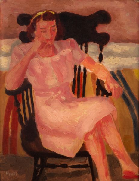 Gabriele Mucchi : Figura di donna su una poltrona  - Asta Opere da una dimora sul lago di Como e da altre collezioni lombarde - Associazione Nazionale - Case d'Asta italiane