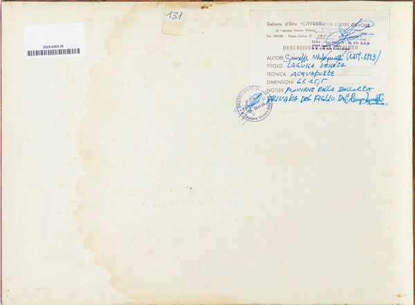 GIUSEPPE MITI ZANETTI : Laguna veneta  - Asta Opere da una dimora sul lago di Como e da altre collezioni lombarde - Associazione Nazionale - Case d'Asta italiane