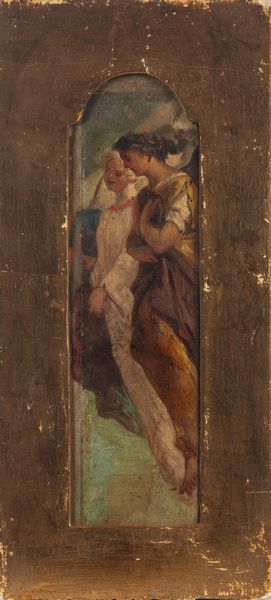 Attribuito a Lodovico Pogliaghi (Milano 1857 - Sacro Monte di Varese 1950) : Angeli  - Asta Opere da una dimora sul lago di Como e da altre collezioni lombarde - Associazione Nazionale - Case d'Asta italiane