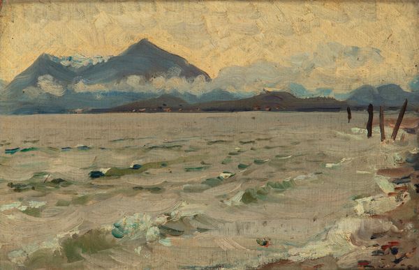 Egidio Tonti : Paesaggio lacustre  - Asta Opere da una dimora sul lago di Como e da altre collezioni lombarde - Associazione Nazionale - Case d'Asta italiane