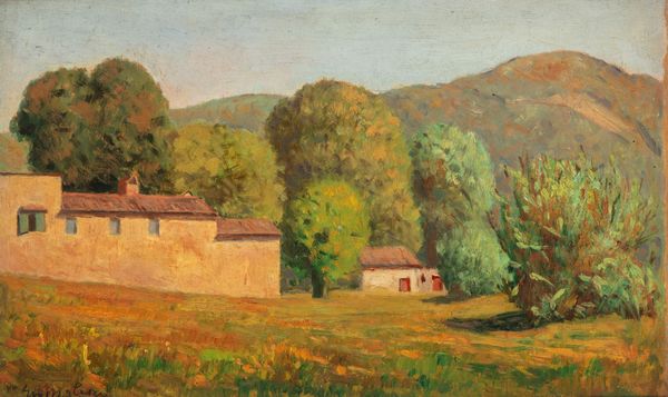 Giovanni Malesci : Paesaggio mugellano con Monte Sassi  - Asta Opere da una dimora sul lago di Como e da altre collezioni lombarde - Associazione Nazionale - Case d'Asta italiane