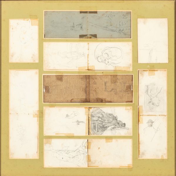 Silvestro Lega : Studi di figure e paesaggi (recto e verso)  - Asta Opere da una dimora sul lago di Como e da altre collezioni lombarde - Associazione Nazionale - Case d'Asta italiane