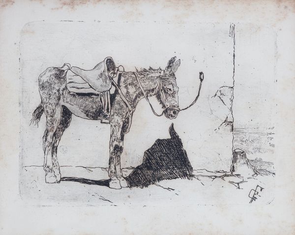 Giovanni Fattori : Somarello al sole  - Asta Opere da una dimora sul lago di Como e da altre collezioni lombarde - Associazione Nazionale - Case d'Asta italiane