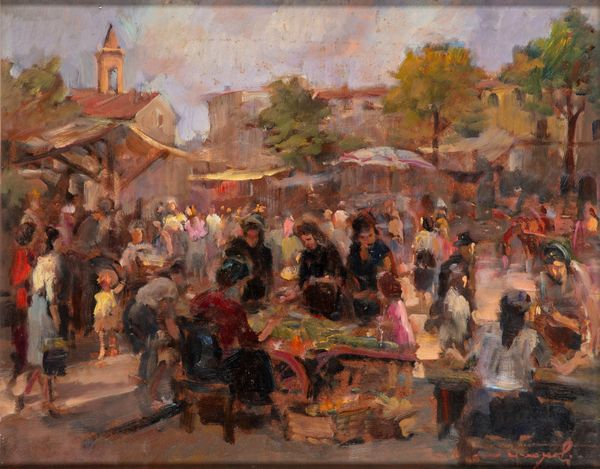 Ledo Gragnoli : Il mercato  - Asta Opere da una dimora sul lago di Como e da altre collezioni lombarde - Associazione Nazionale - Case d'Asta italiane