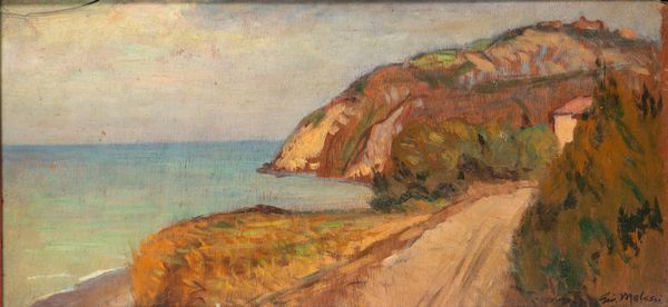 Giovanni Malesci : Scogliera adriatica  - Asta Opere da una dimora sul lago di Como e da altre collezioni lombarde - Associazione Nazionale - Case d'Asta italiane