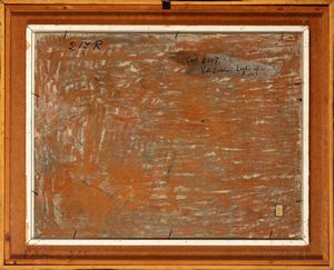 Scuola italiana, secolo XX : Val Brembana - Luglio afoso  - Asta Opere da una dimora sul lago di Como e da altre collezioni lombarde - Associazione Nazionale - Case d'Asta italiane