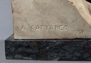 Angelo Cattaneo : Ritratto maschile  - Asta Opere da una dimora sul lago di Como e da altre collezioni lombarde - Associazione Nazionale - Case d'Asta italiane