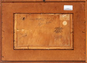 Giovanni Malesci : Paesaggio mugellano con Monte Sassi  - Asta Opere da una dimora sul lago di Como e da altre collezioni lombarde - Associazione Nazionale - Case d'Asta italiane