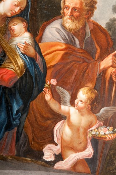 Il riposo nel ritorno dalla fuga d'Egitto  - Asta Smart Auction: arredi, dipinti, sculture, strumenti musicali, ceramiche e altro a prezzi vantaggiosi - Associazione Nazionale - Case d'Asta italiane