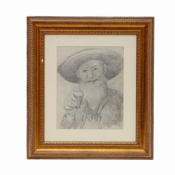 Ritratti virili, lotto di due disegni a matita scura su carta  - Asta Smart Auction: arredi, dipinti, sculture, strumenti musicali, ceramiche e altro a prezzi vantaggiosi - Associazione Nazionale - Case d'Asta italiane