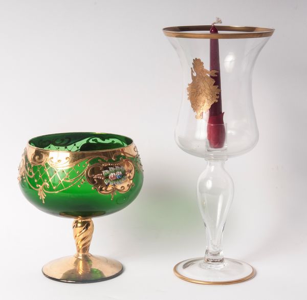 Lotto di una coppa e un candeliere  - Asta Smart Auction: arredi, dipinti, sculture, strumenti musicali, ceramiche e altro a prezzi vantaggiosi - Associazione Nazionale - Case d'Asta italiane