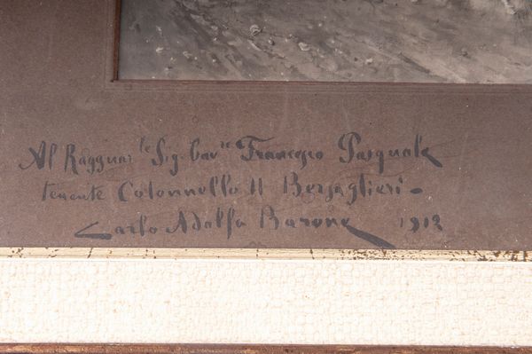 Carlo Adolfo Barone : Colonna di militari in marcia  - Asta Smart Auction: arredi, dipinti, sculture, strumenti musicali, ceramiche e altro a prezzi vantaggiosi - Associazione Nazionale - Case d'Asta italiane