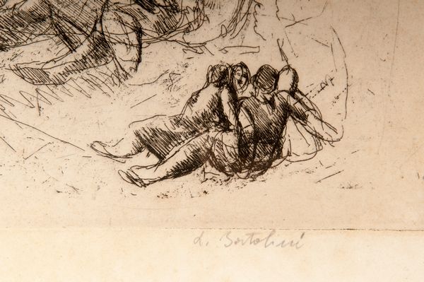 Luigi Bartolini : Lavandaie  - Asta Smart Auction: arredi, dipinti, sculture, strumenti musicali, ceramiche e altro a prezzi vantaggiosi - Associazione Nazionale - Case d'Asta italiane