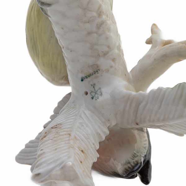 Coppia di pappagalli, gruppo  in porcellana policroma  - Asta Smart Auction: arredi, dipinti, sculture, strumenti musicali, ceramiche e altro a prezzi vantaggiosi - Associazione Nazionale - Case d'Asta italiane