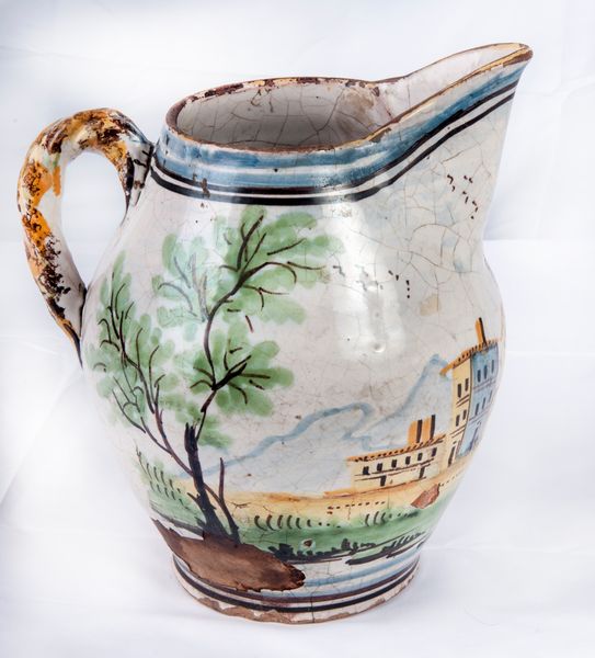 Brocca  in ceramica policroma  - Asta Smart Auction: arredi, dipinti, sculture, strumenti musicali, ceramiche e altro a prezzi vantaggiosi - Associazione Nazionale - Case d'Asta italiane