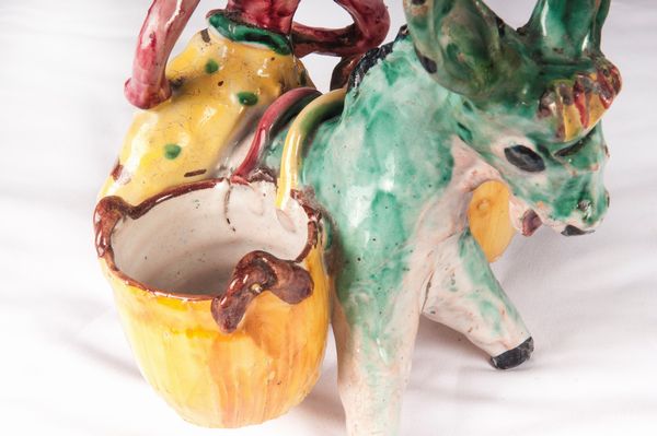 Asinello con bisacccie e contadina  - Asta Smart Auction: arredi, dipinti, sculture, strumenti musicali, ceramiche e altro a prezzi vantaggiosi - Associazione Nazionale - Case d'Asta italiane