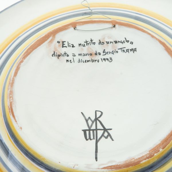 Elia nutrito da un angelo, piatto da pompa  in ceramica policroma  - Asta Smart Auction: arredi, dipinti, sculture, strumenti musicali, ceramiche e altro a prezzi vantaggiosi - Associazione Nazionale - Case d'Asta italiane