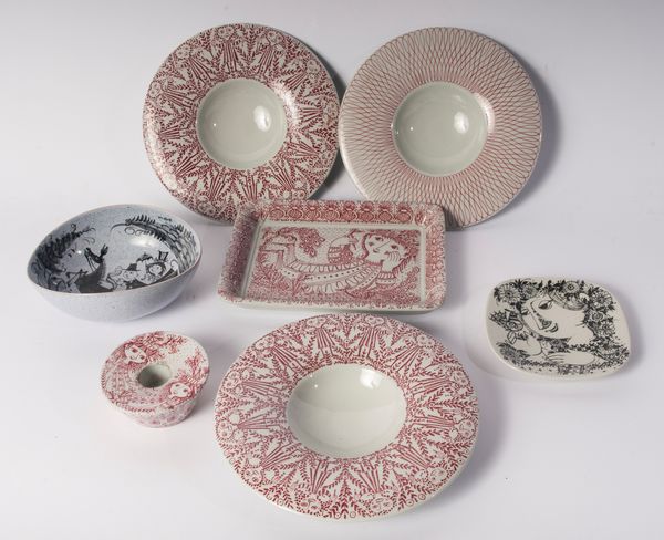 BJORN WIINBLAD : Lotto di sette pezzi in ceramica  - Asta Smart Auction: arredi, dipinti, sculture, strumenti musicali, ceramiche e altro a prezzi vantaggiosi - Associazione Nazionale - Case d'Asta italiane