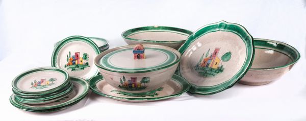 Servizio da sei in ceramica policroma  - Asta Smart Auction: arredi, dipinti, sculture, strumenti musicali, ceramiche e altro a prezzi vantaggiosi - Associazione Nazionale - Case d'Asta italiane