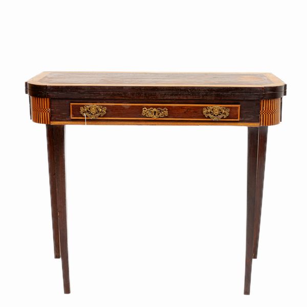 Tavolo da gioco a libretto di forma rettangolare  - Asta Smart Auction: arredi, dipinti, sculture, strumenti musicali, ceramiche e altro a prezzi vantaggiosi - Associazione Nazionale - Case d'Asta italiane