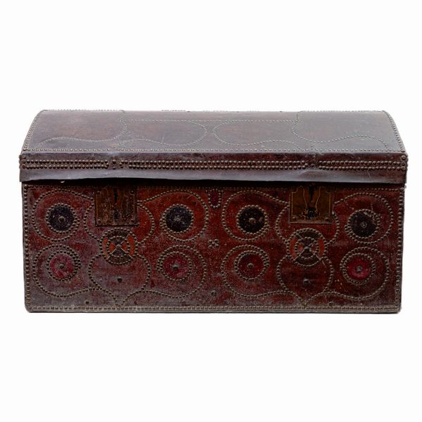 Baule in cuoio e legno,  - Asta Smart Auction: arredi, dipinti, sculture, strumenti musicali, ceramiche e altro a prezzi vantaggiosi - Associazione Nazionale - Case d'Asta italiane