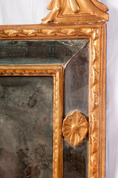 Specchiera a doppia partitura  in legno dorato  - Asta Smart Auction: arredi, dipinti, sculture, strumenti musicali, ceramiche e altro a prezzi vantaggiosi - Associazione Nazionale - Case d'Asta italiane