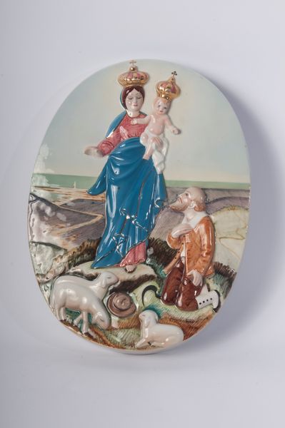 Vergine  col Bambino e pastore, placca in rilievo  - Asta Smart Auction: arredi, dipinti, sculture, strumenti musicali, ceramiche e altro a prezzi vantaggiosi - Associazione Nazionale - Case d'Asta italiane