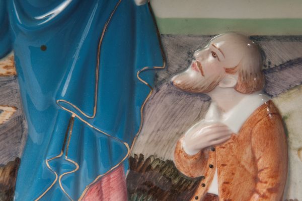 Vergine  col Bambino e pastore, placca in rilievo  - Asta Smart Auction: arredi, dipinti, sculture, strumenti musicali, ceramiche e altro a prezzi vantaggiosi - Associazione Nazionale - Case d'Asta italiane