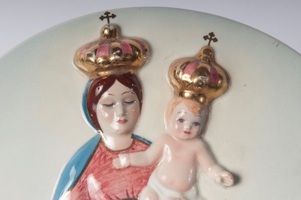 Vergine  col Bambino e pastore, placca in rilievo  - Asta Smart Auction: arredi, dipinti, sculture, strumenti musicali, ceramiche e altro a prezzi vantaggiosi - Associazione Nazionale - Case d'Asta italiane
