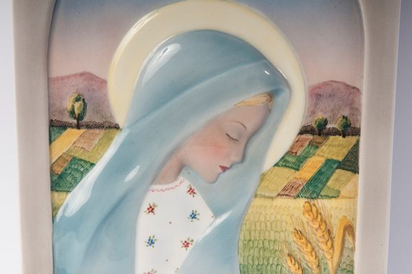 Madonna del grano, placca in rilievo  - Asta Smart Auction: arredi, dipinti, sculture, strumenti musicali, ceramiche e altro a prezzi vantaggiosi - Associazione Nazionale - Case d'Asta italiane