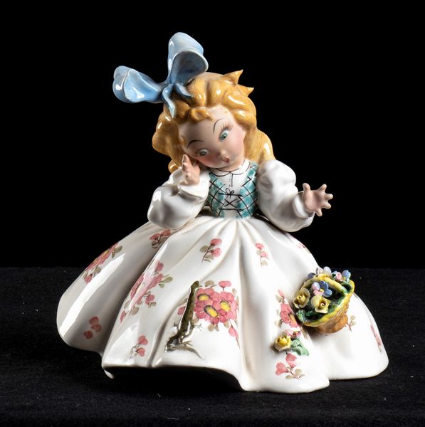 TIZIANO GALLI : Fanciulla con cestino  - Asta Smart Auction: arredi, dipinti, sculture, strumenti musicali, ceramiche e altro a prezzi vantaggiosi - Associazione Nazionale - Case d'Asta italiane