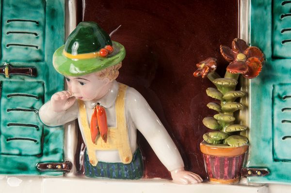 Lui e Lei ,Coppia di placche in rilievo,  - Asta Smart Auction: arredi, dipinti, sculture, strumenti musicali, ceramiche e altro a prezzi vantaggiosi - Associazione Nazionale - Case d'Asta italiane